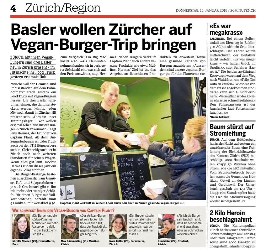 Bild zum Beitrag ‹Veggie-Burger erobern Zürich›