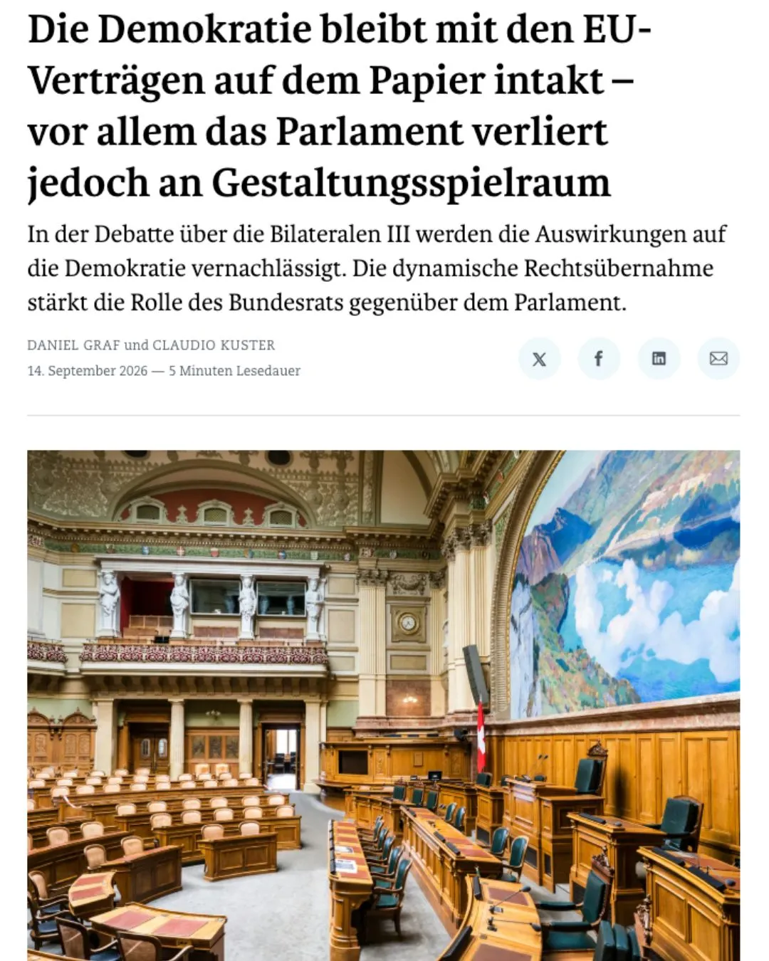 Bild zum Beitrag «Was die Bilateralen III mit der direkten Demokratie machen»